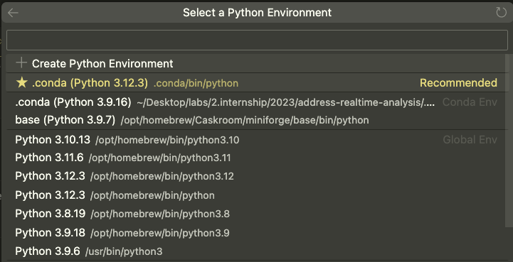 맥에서 homebrew로 파이썬 버전 변경하고, VSC에서 변경한 파이썬 버전으로 인터프리터 바꾸기